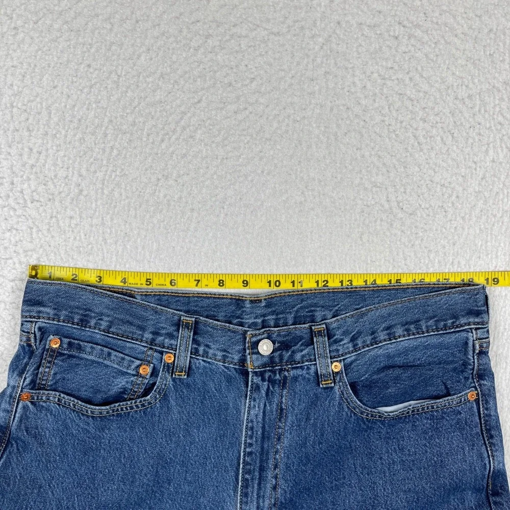 Levis 565 Loose Straight Jeans Mens 36x34 Blue Medium Wash Denim Work Casual